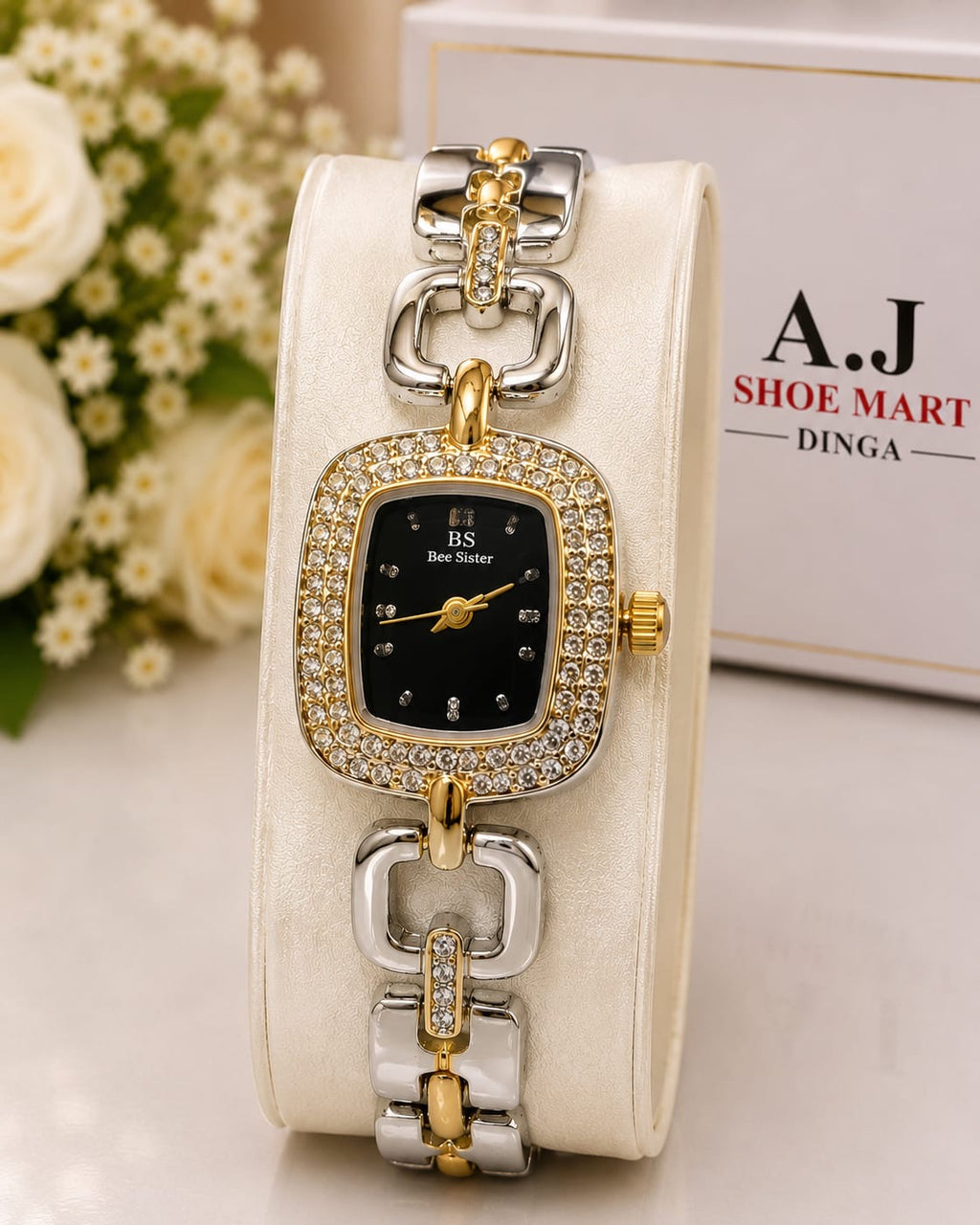 🌟 premium ladies Silver/Gold Watch