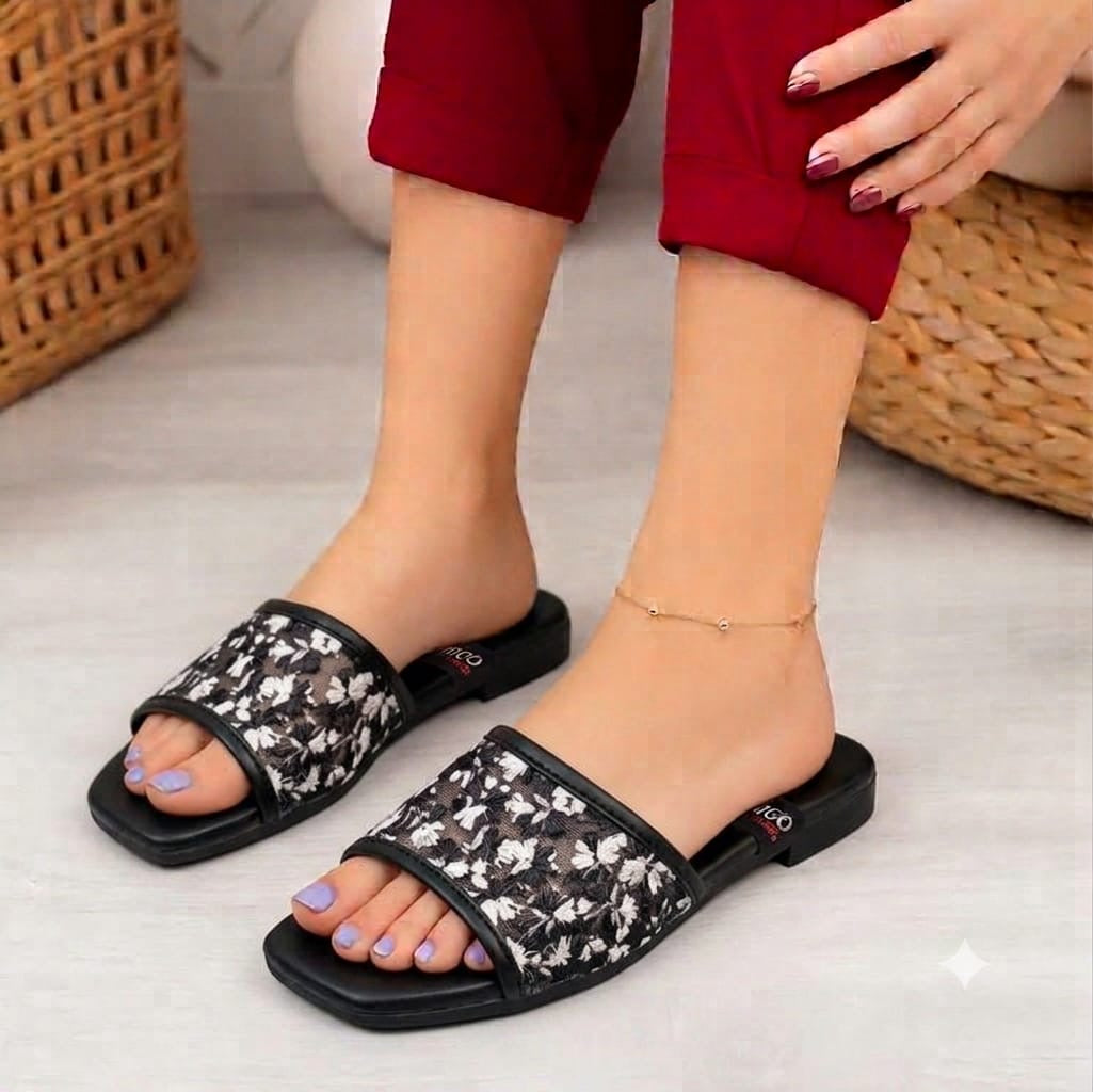 🧷 Ladies Flat (Net) Chappal