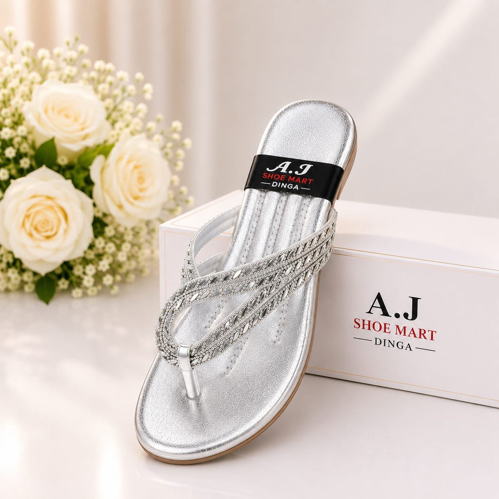 ✨ Elegant Gold Ladies Flat CHAPPAL