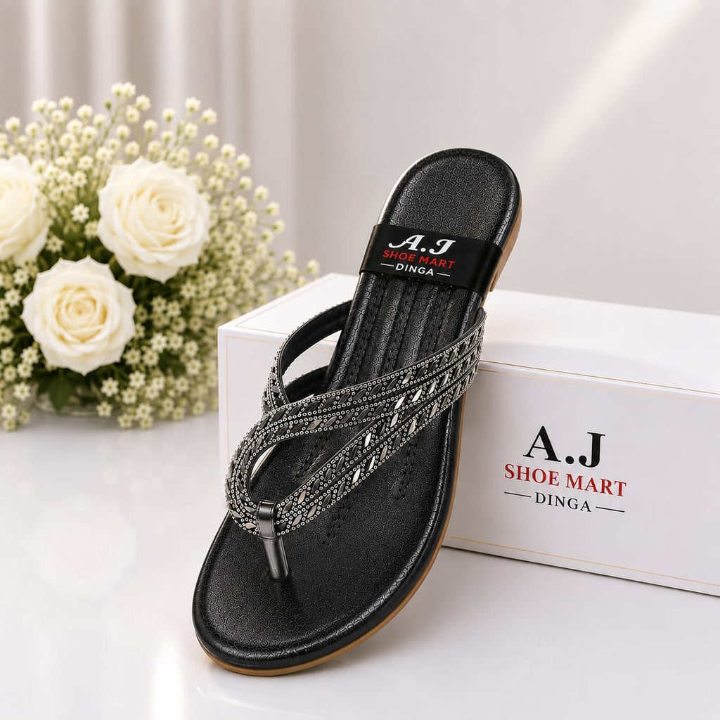 ✨ Elegant Gold Ladies Flat CHAPPAL