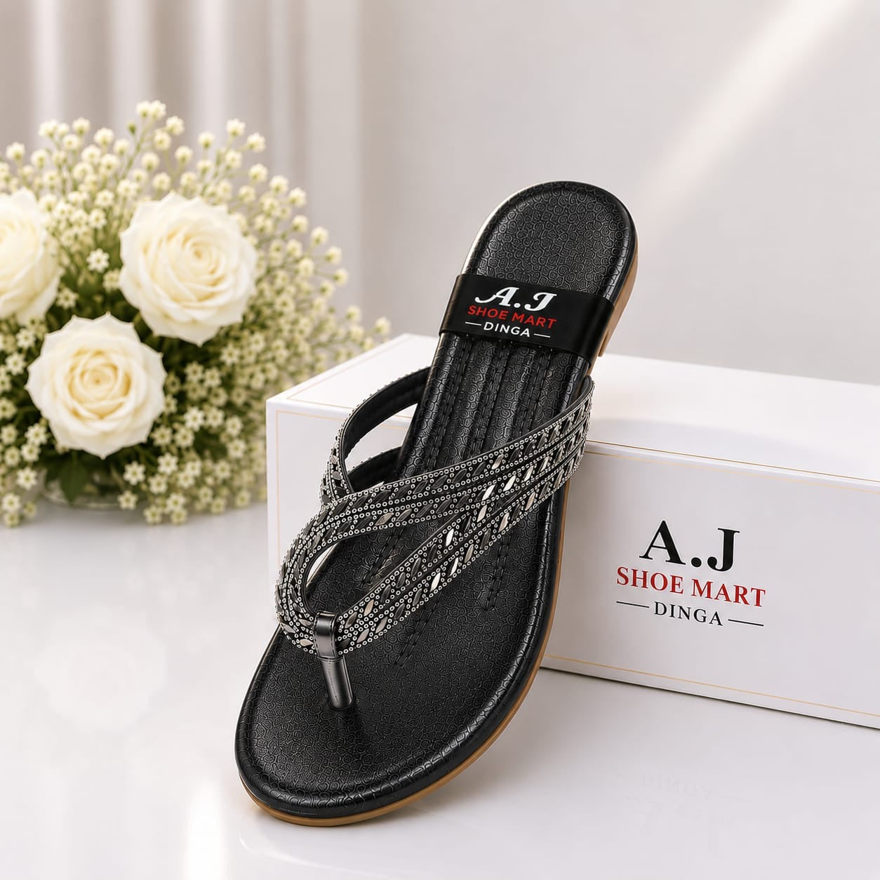 ✨ Elegant Gold Ladies Flat CHAPPAL