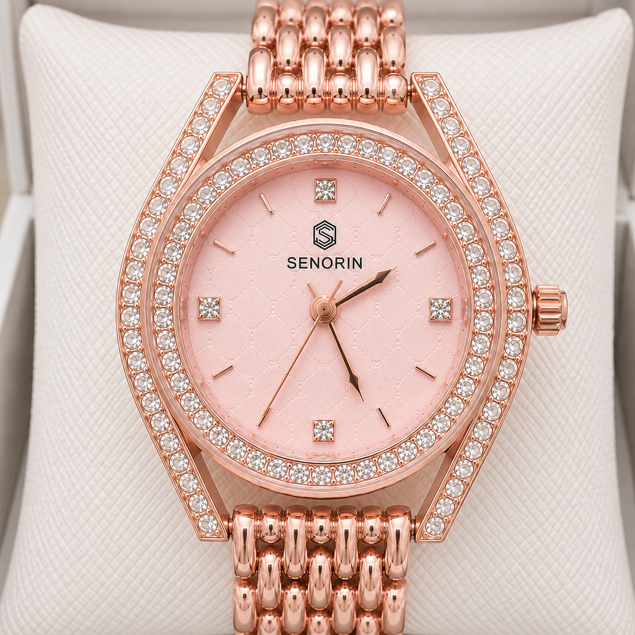Luxury pink Ladies Watch