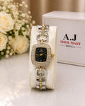 🌟 premium ladies Silver/Gold Watch