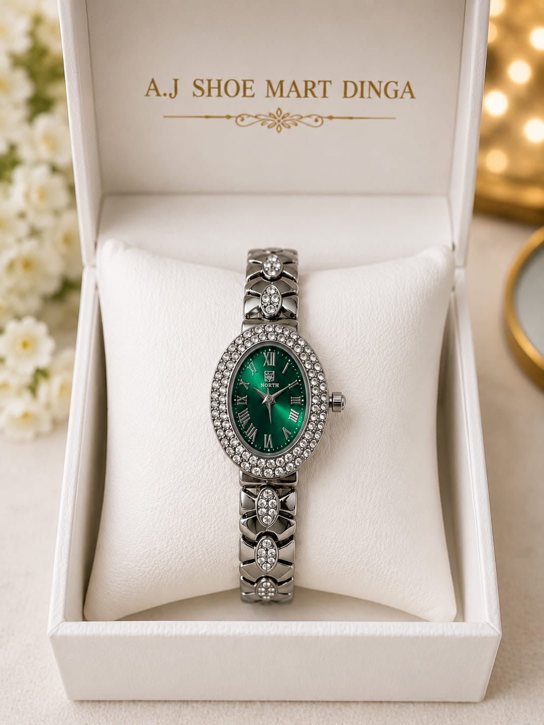 🧷 luxury green dail ladies watch ⌚️