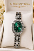 🧷 luxury green dail ladies watch ⌚️