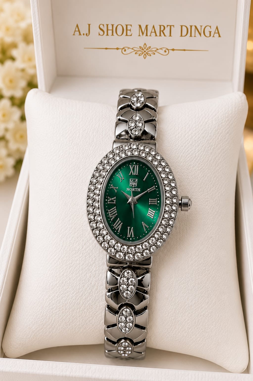 🧷 luxury green dail ladies watch ⌚️