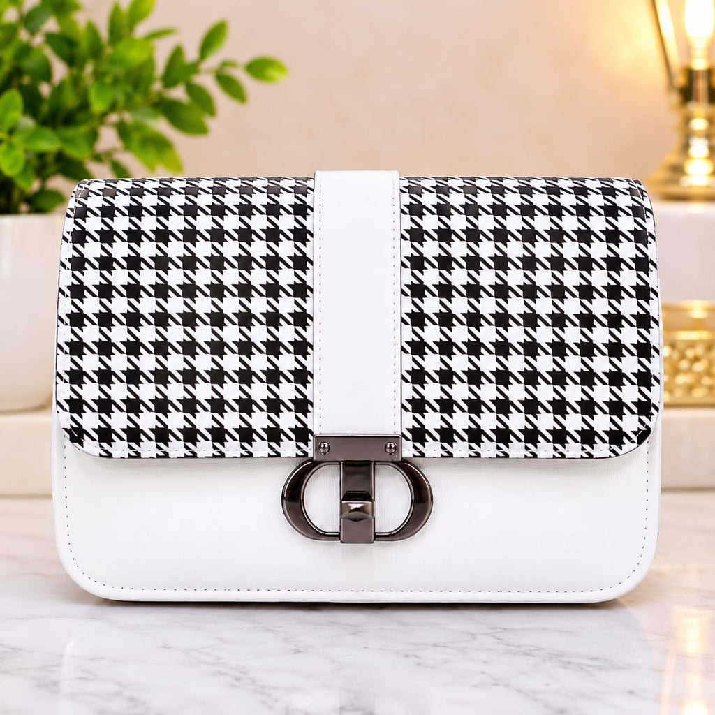 50% OFF Luxury Houndstooth Chain Shoulder Bag for Women – LADIES HAND BAG